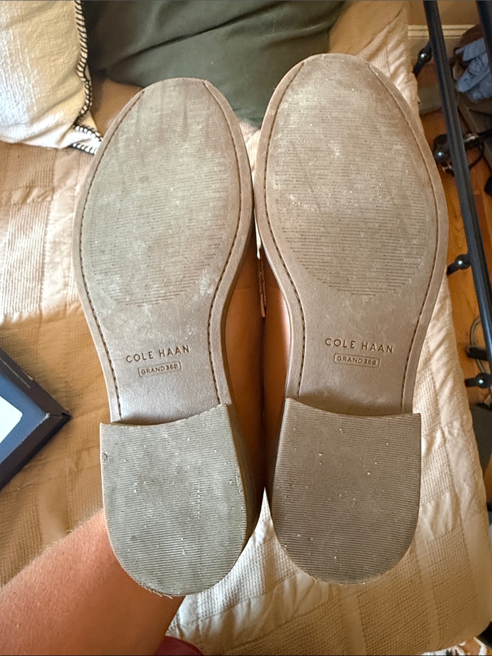 Cole Haan Women’s Tan Leather Penny Loafers - Picture 5 of 6
